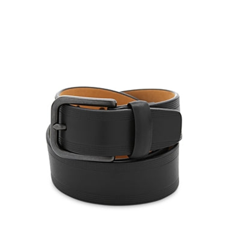 The Men's Store Regular fit Leather Belt 38 Black