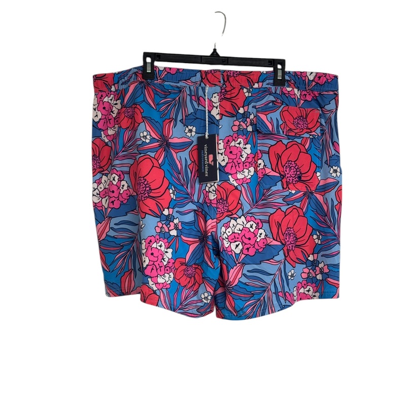 Vineyard Vines Chappy Swim Trunks Size XXL Floral Blue Red