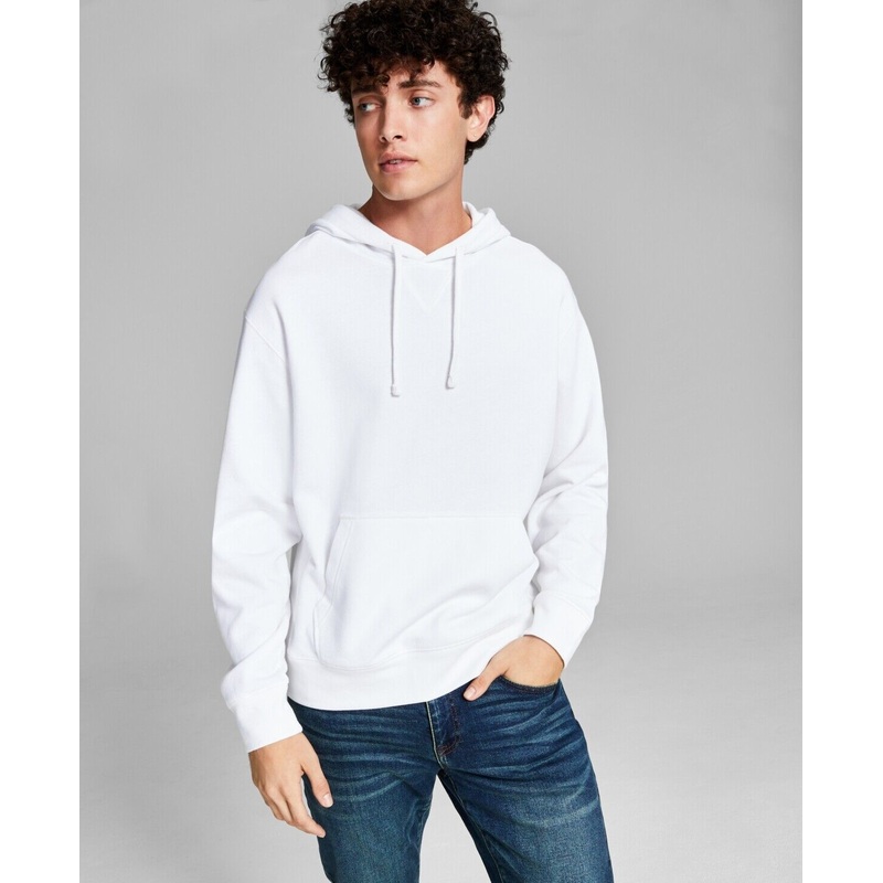 And Now This Mens Fleece Hoodie with Kanga Pocket White 2XL