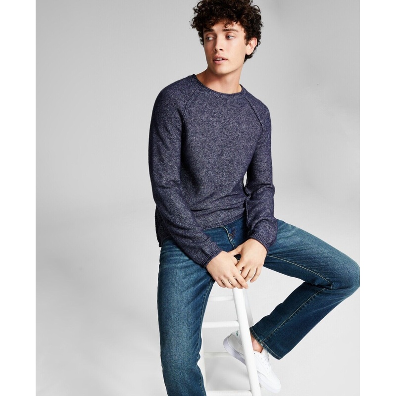 And Now This Mens Raglan Crewneck Sweater Moonlight 2XL