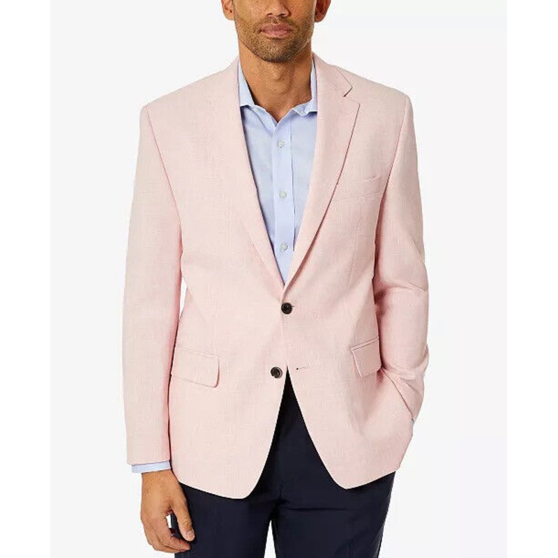 CLUB ROOM Men's Classic-Fit Solid Sport Coat 42R Pink Two Button