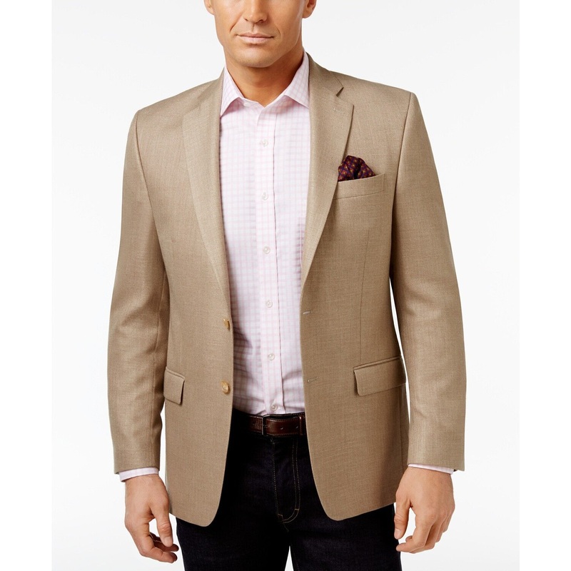 Lauren Ralph Lauren Men's Classic-Fit Neat UltraFlex Sport Coat 40L Tan