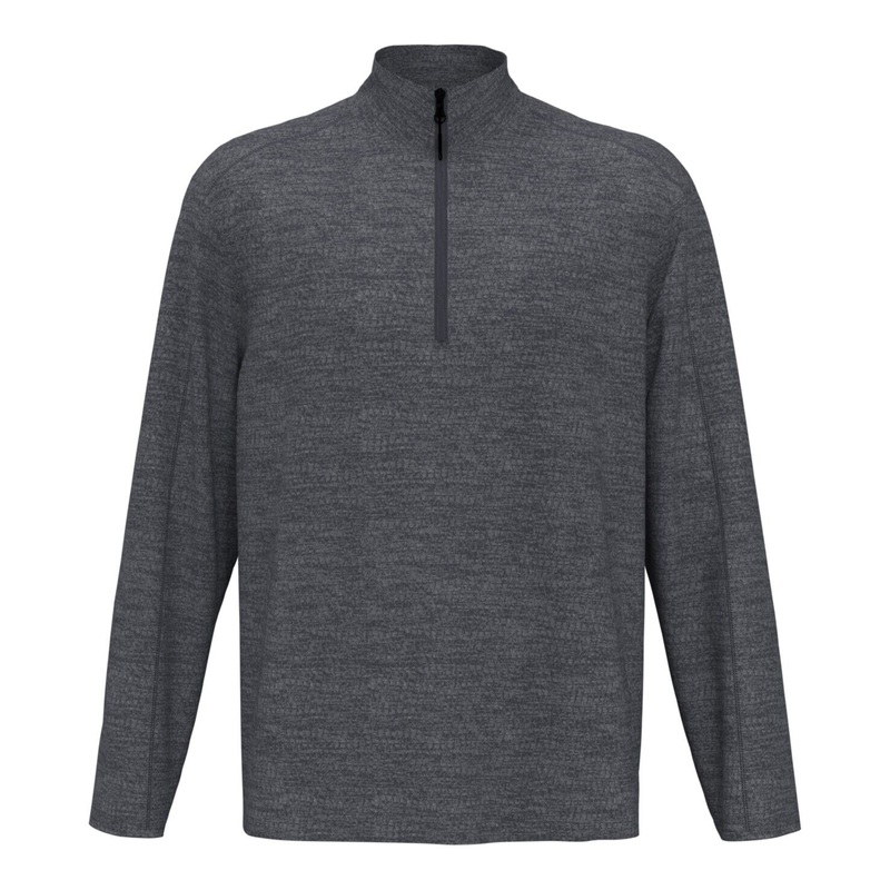 PGA TOUR Men's Moisture Wicking Fleece 1/4 Zip Sweater Dark Grey Heather 2XL