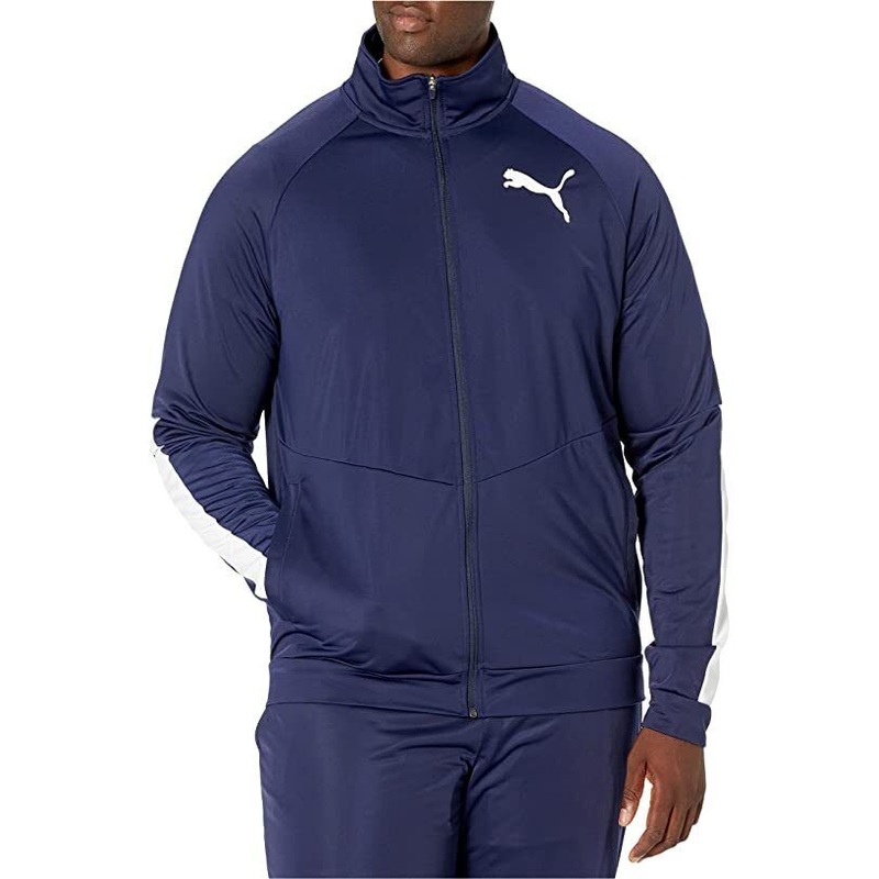 Puma Mens Contrast Zip-Front Track Jacket Blue 3XLT