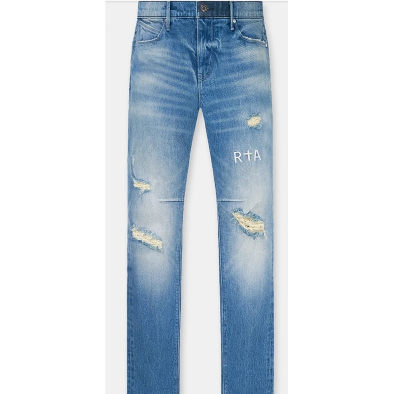 RtA Mens Ripped Blue Jeans Clayton Pants 30 / 32