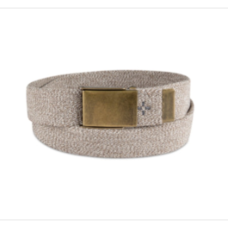 Sun Stone Mens Stretch Webbing Belt Khaki Size 38 - 40