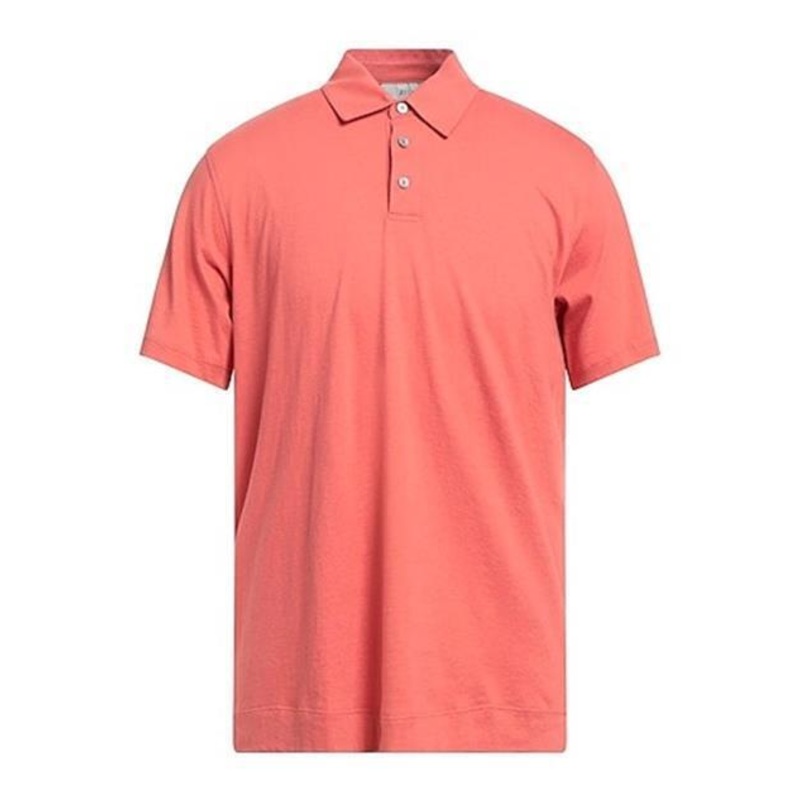 Z Zegna Mens Regular Fit Stretch Polo Shirt Large Salmon Pink