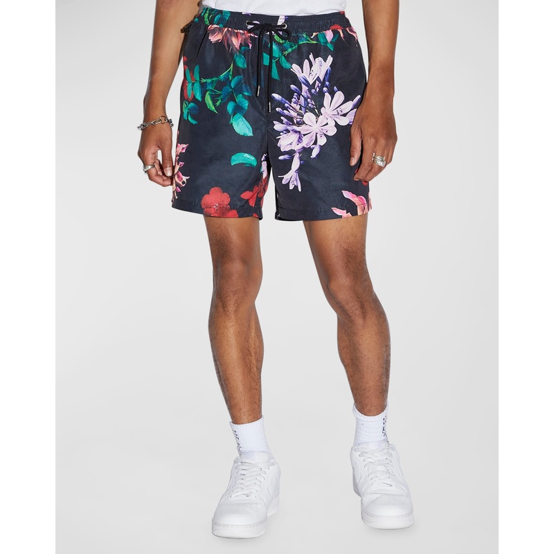 Ksubi Mens Regular fit Board Shorts Shorts XL 5 Inseam Black Floral