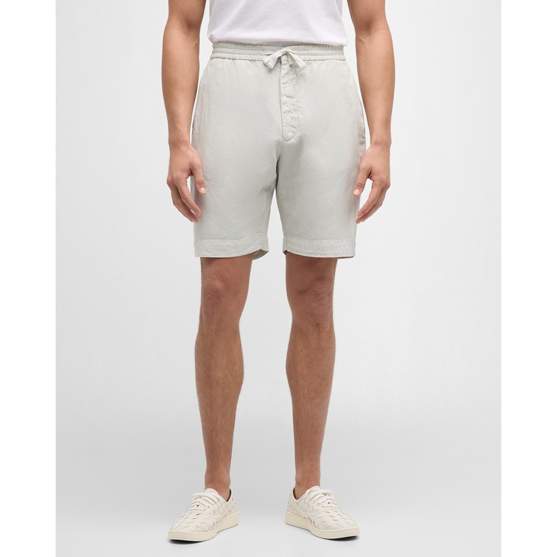 Officine Generale Mens Classic fit Drawstring Shorts 48 / 8.2 Beige Solid