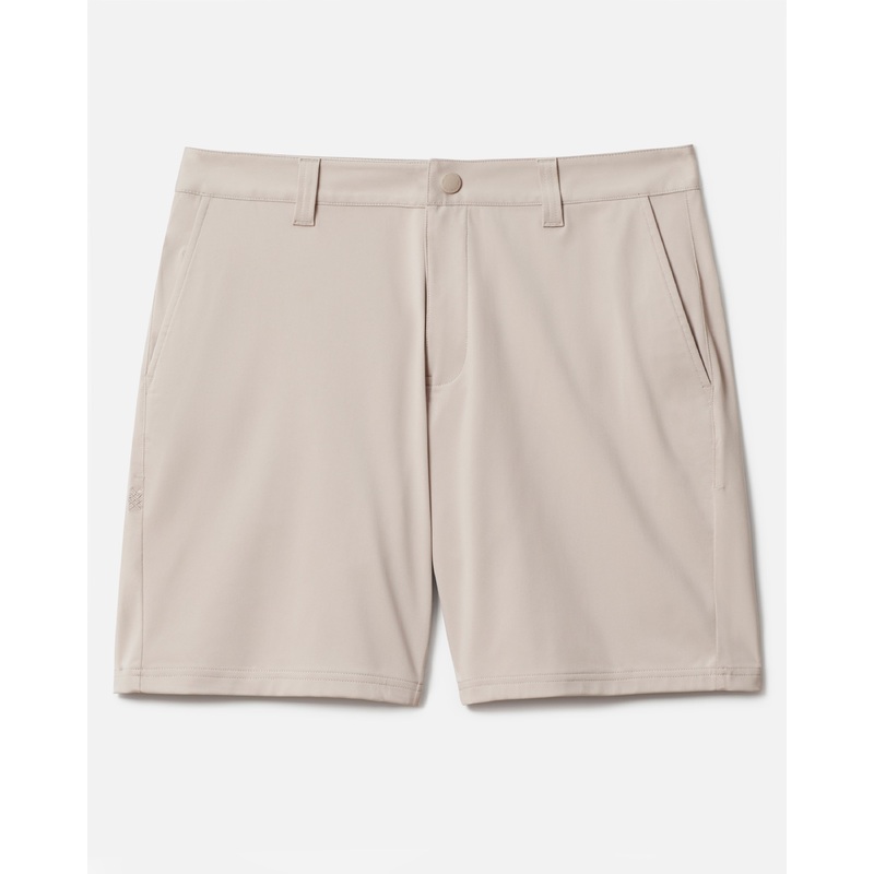 Rhone Mens Regular fit Commuter Shorts 38 / 9 Flax Beige Solid