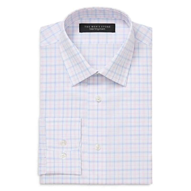 The Men's Store Regular fit Button-Up Shirt 15 Pink Plaid