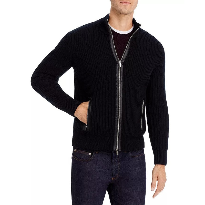 The Men's Store Regular fit Cardigan Sweater Large Black