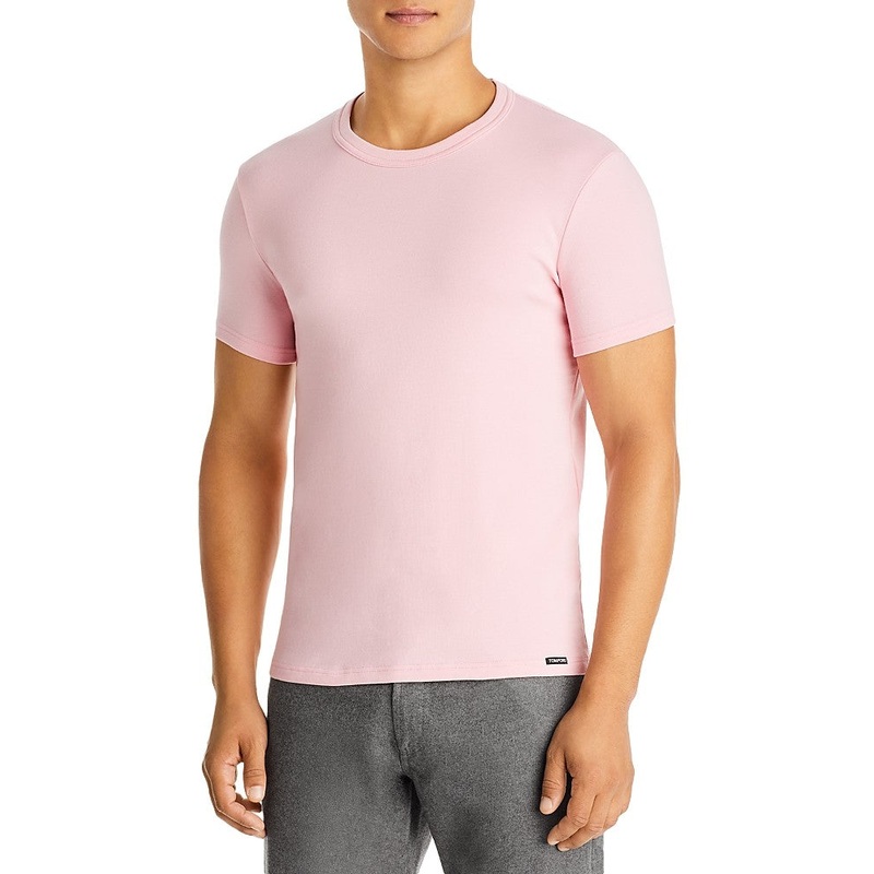 Tom Ford Mens Regular fit Crewneck T-Shirt Shirt Large Pink