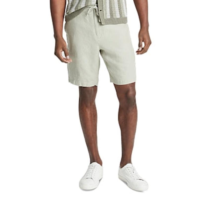 Vince Mens Classic Fit Casual Hemp Shorts Green Solid XXL