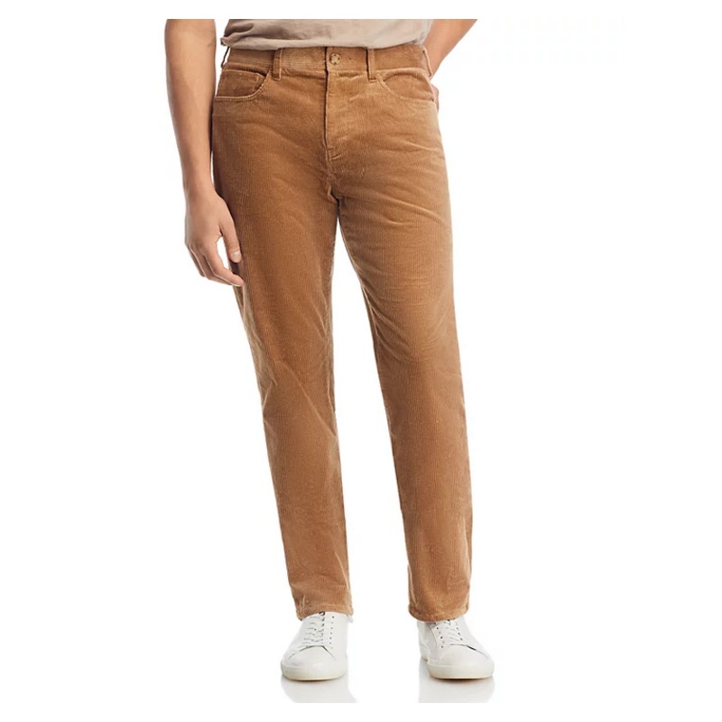 Vince Mens Classic Fit Corduroy Pants 38 x 32 Brown Solid