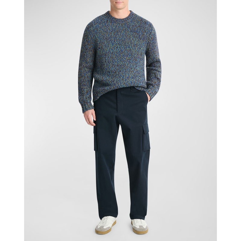 Vince Mens Herringbone Cargo Pants Blue 33 x 32