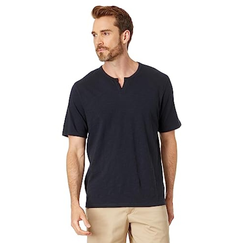 Vince Mens Regular fit Short Sleeve T-Shirt Shirt Large Blue Solid