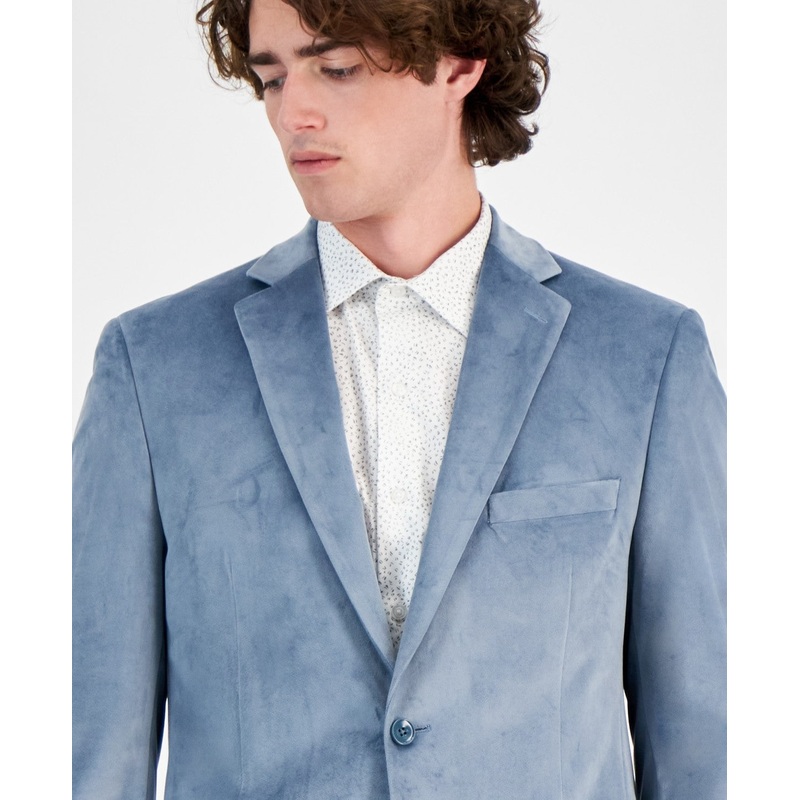 Alfani Mens Slim fit Sport Coat Blazer 40 S Light Powder Blue Solid