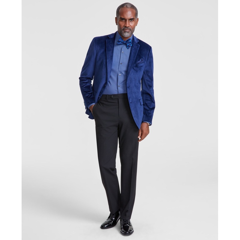 Alfani Mens Slim fit Sport Coat Blazer 42 R Blue Solid