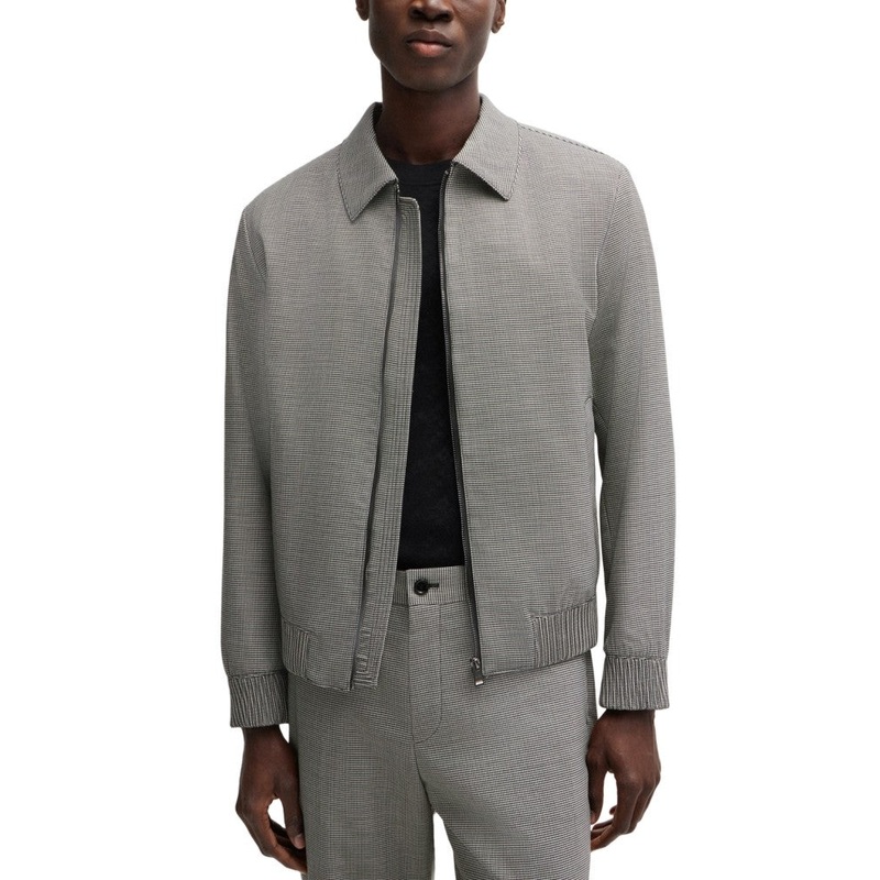 Hugo Boss Mens Slim fit Casual Coat Hanry Wing Jacket 40 R Grey