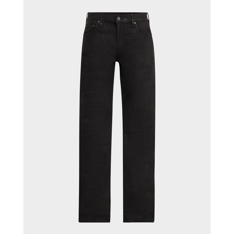 John Varvatos Mens Slim fit Wax Coated Denim Jeans 33 / 32 Black
