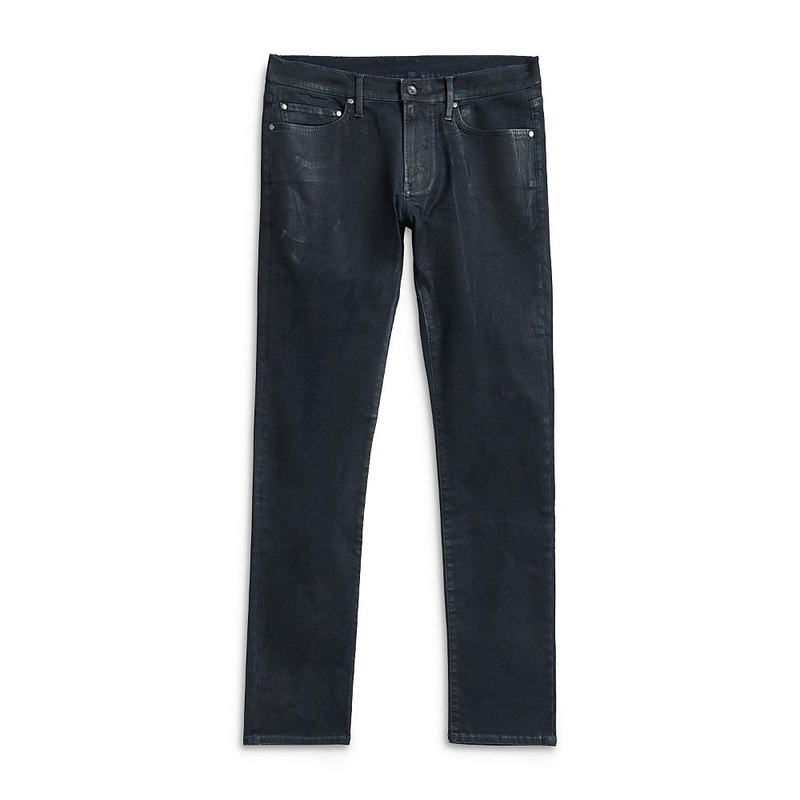 John Varvatos Slim Fit Waxed Coated Denim Jeans 32 / 32 Black
