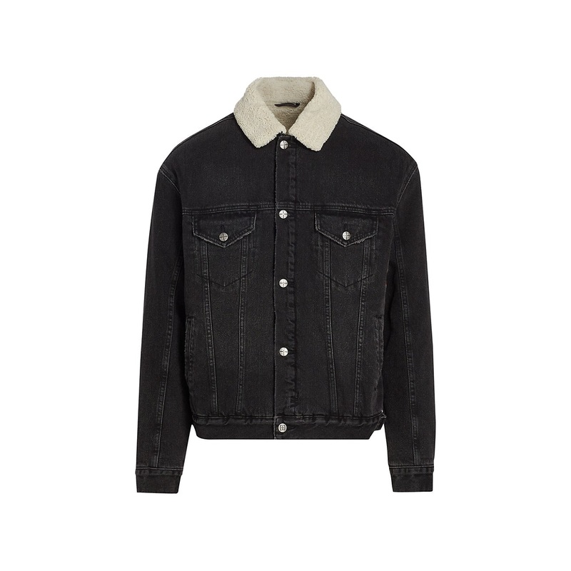 Ksubi Mens Casual Denim Jacket Coat Small Black