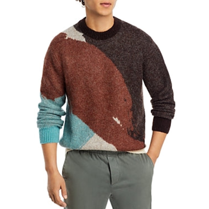 Norse Projects Mens Regular fit Long Sleeve Crewneck Sweater Medium Brown