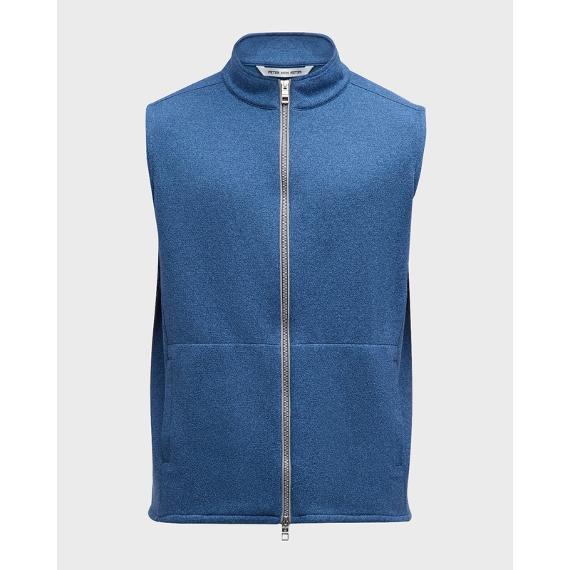Peter Millar Mens Regular fit Full Zip Vest Large Blue