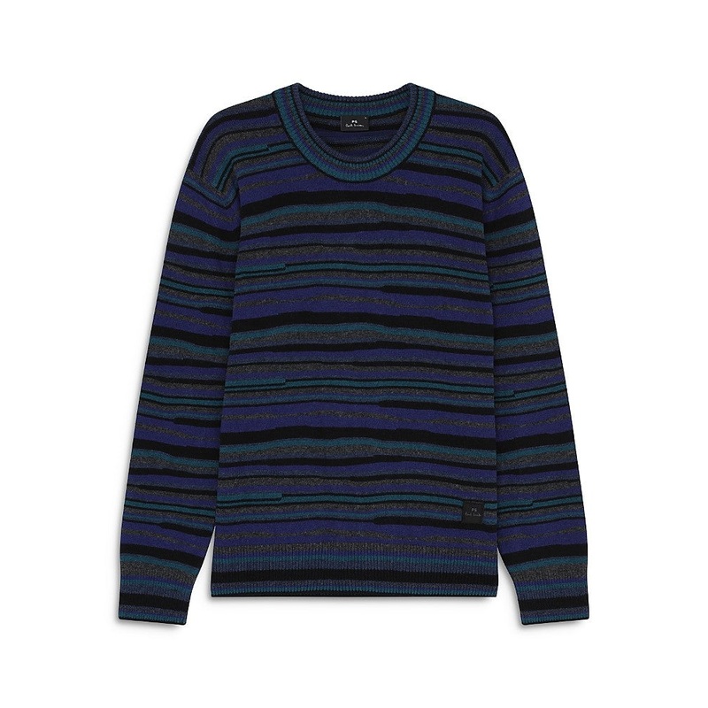 Ps Paul Smith Mens Regular fit Long Sleeve Crewneck Sweater XXL Blue Striped