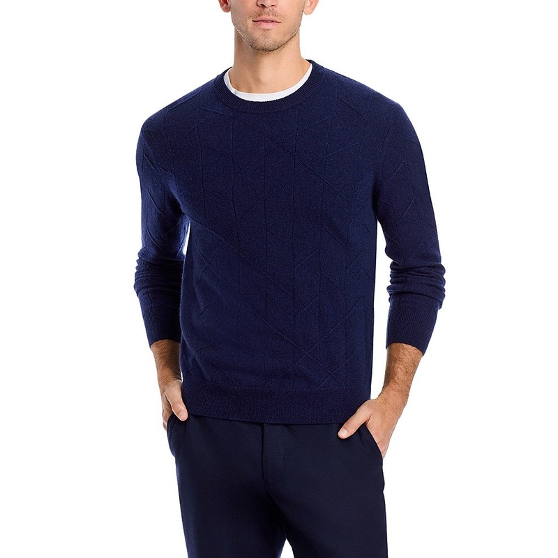The Men's Store At Private Label Mens Regular fit Crewneck Sweater Medium Blue