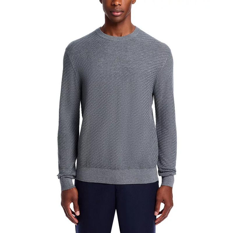 The Men's Store At Private Label Mens Regular fit Crewneck Sweater Medium Grey
