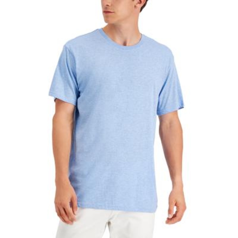 Alfani Mens Regular fit Short Sleeve T-Shirt Shirt Small Light Blue Solid