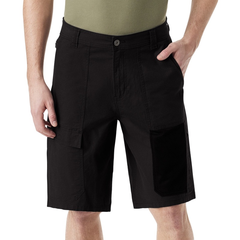 Bass Outdoor Mens Regular fit Cargo Shorts 28 Black Solid
