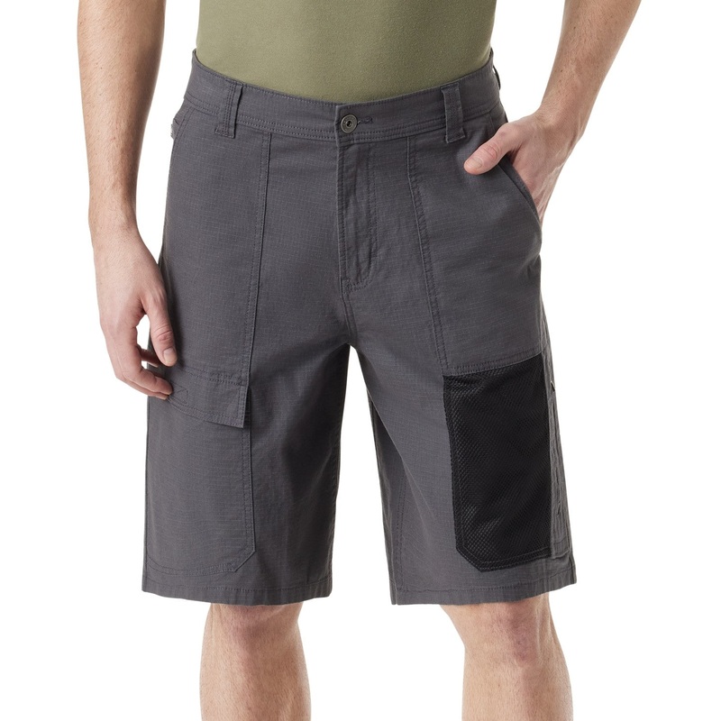 Bass Outdoor Mens Regular fit Cargo Shorts 30 / 11 Grey Solid