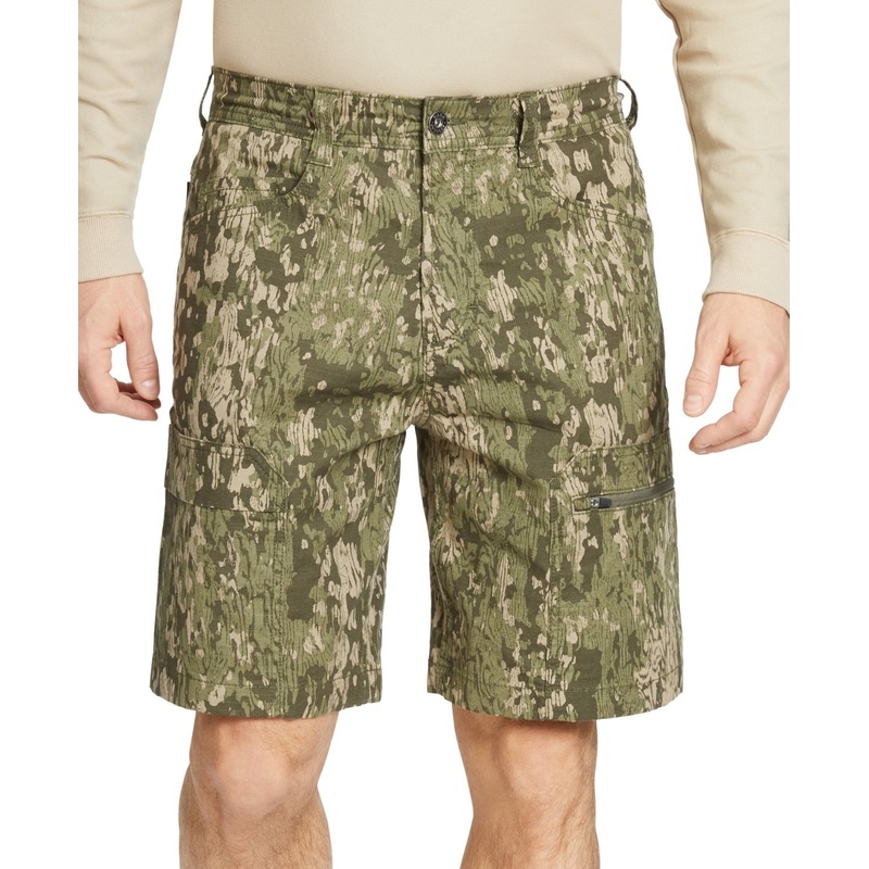 Bass Outdoor Mens Regular fit Cargo Shorts 32 / 9 Green Camouflage