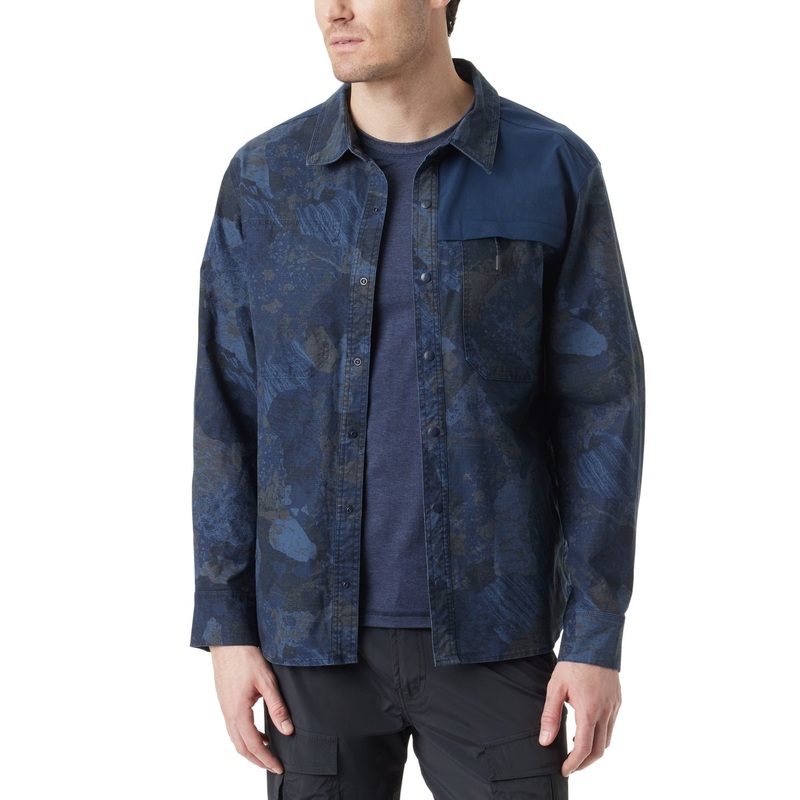 Bass Outdoor Mens Regular fit Full Snap Shacket Coat XXL Blue