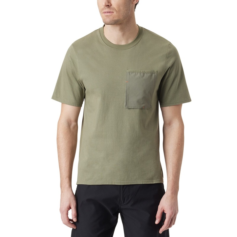 Bass Outdoor Mens Regular fit Short Sleeve T-Shirt Shirt Large Dark Green Solid