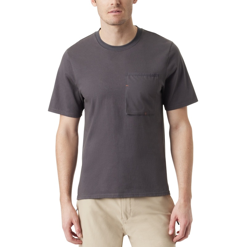 Bass Outdoor Mens Regular fit Short Sleeve T-Shirt Shirt Large Grey Solid