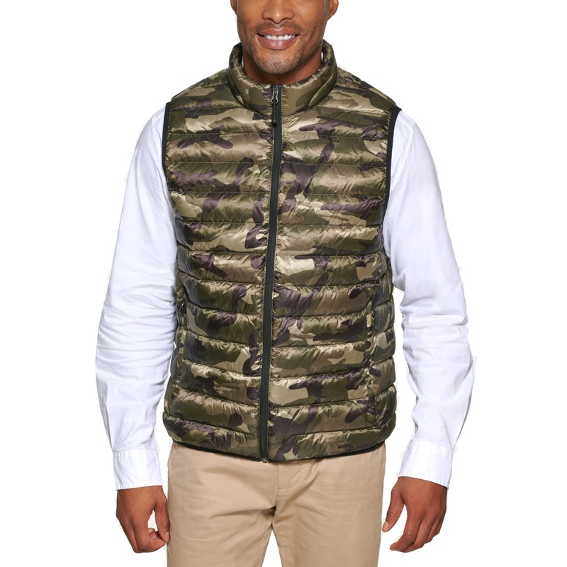 Club Room Mens Regular fit Puffer Jacket Vest Large Green Packable