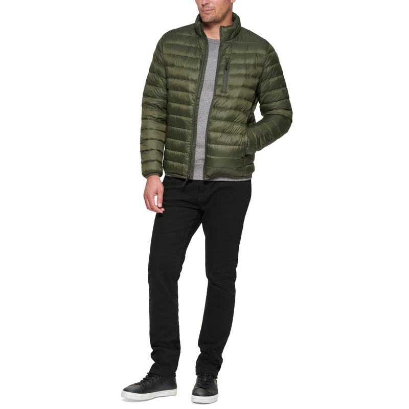 Club Room Mens Regular fit Puffer Jacket Coat XXL Green Packable
