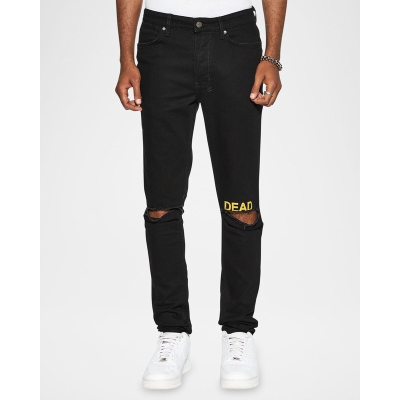 Ksubi Mens Van Winkle Laid Back Dead Skinny Jeans Size 31 / 32 Black