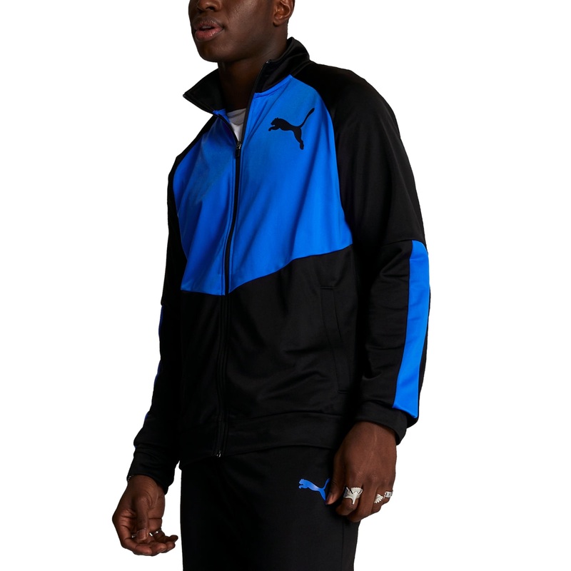 PUMA Mens Contrast Jacket 2.0 Coat Small Black Blue