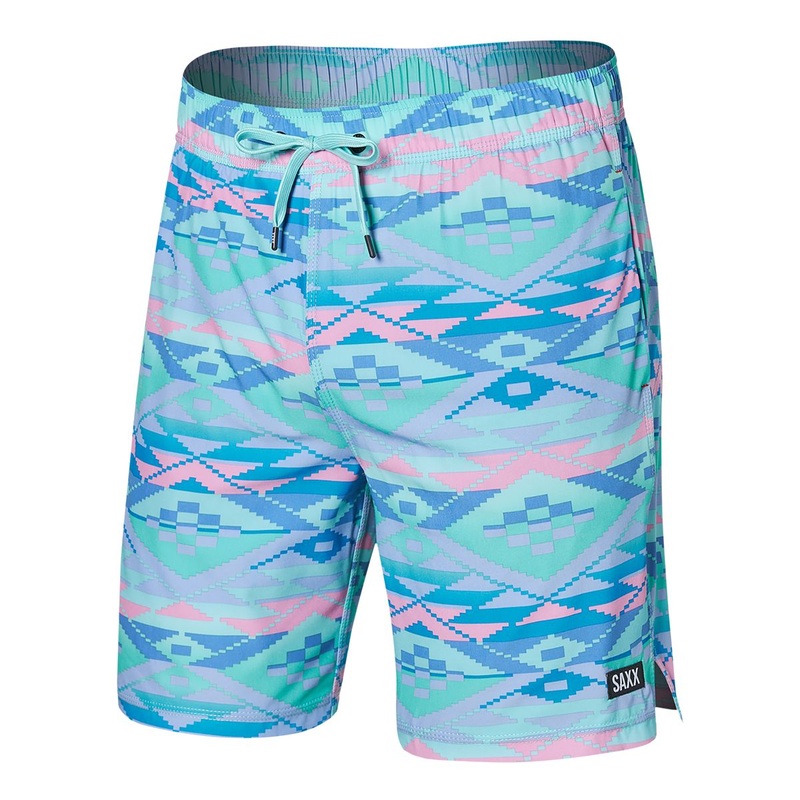 Saxx Mens Regular fit Trunks Swimwear Medium  Blue