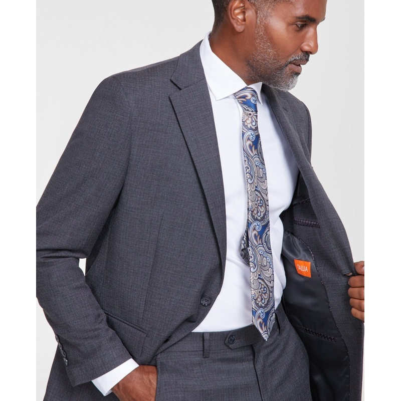 Tallia Men's Classic-Fit Dark Grey Suit Jacket Blazer 48L Dark Grey