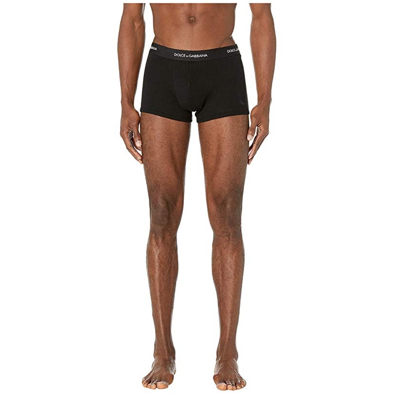 Dolce & Gabbana Mens Classic fit Boxer Briefs Underwear Large Black Solid