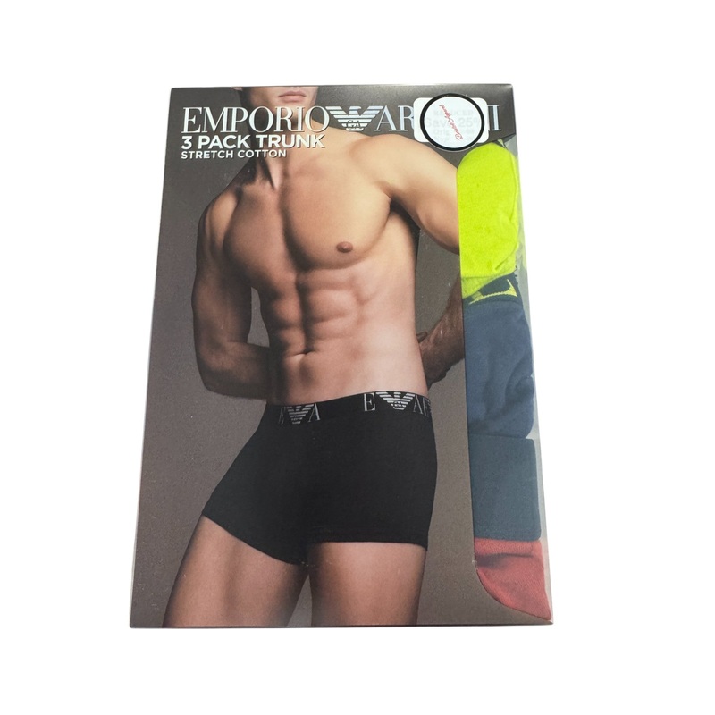 Emporio Armani Monogram Knit Trunks Underwear Large 3 Pk.