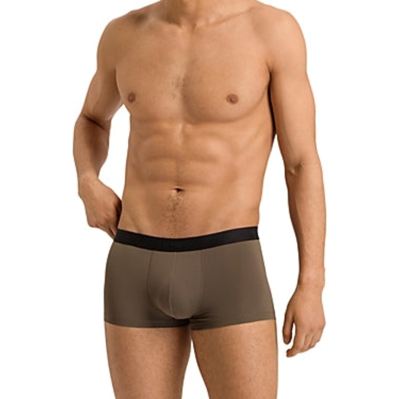 HANRO Mens Classic fit Boxer Briefs Underwear Small Green Solid