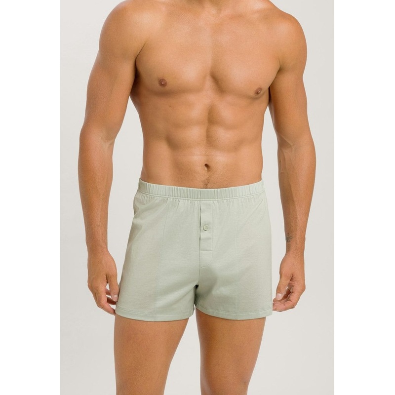 Hanro Mens Regular fit Boxer Shorts Underwear Large Green Solid