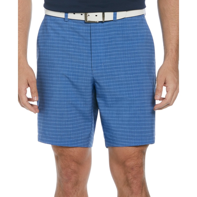 Pga Tour Mens Regular fit Golf Shorts 40 8 Inseam Blue Plaid